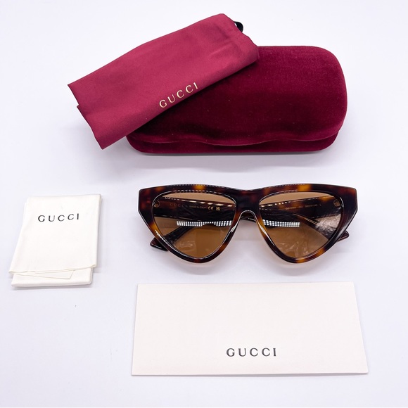 NEW GUCCI WOMEN HAVANA SUNGLASSES - Picture 7 of 8